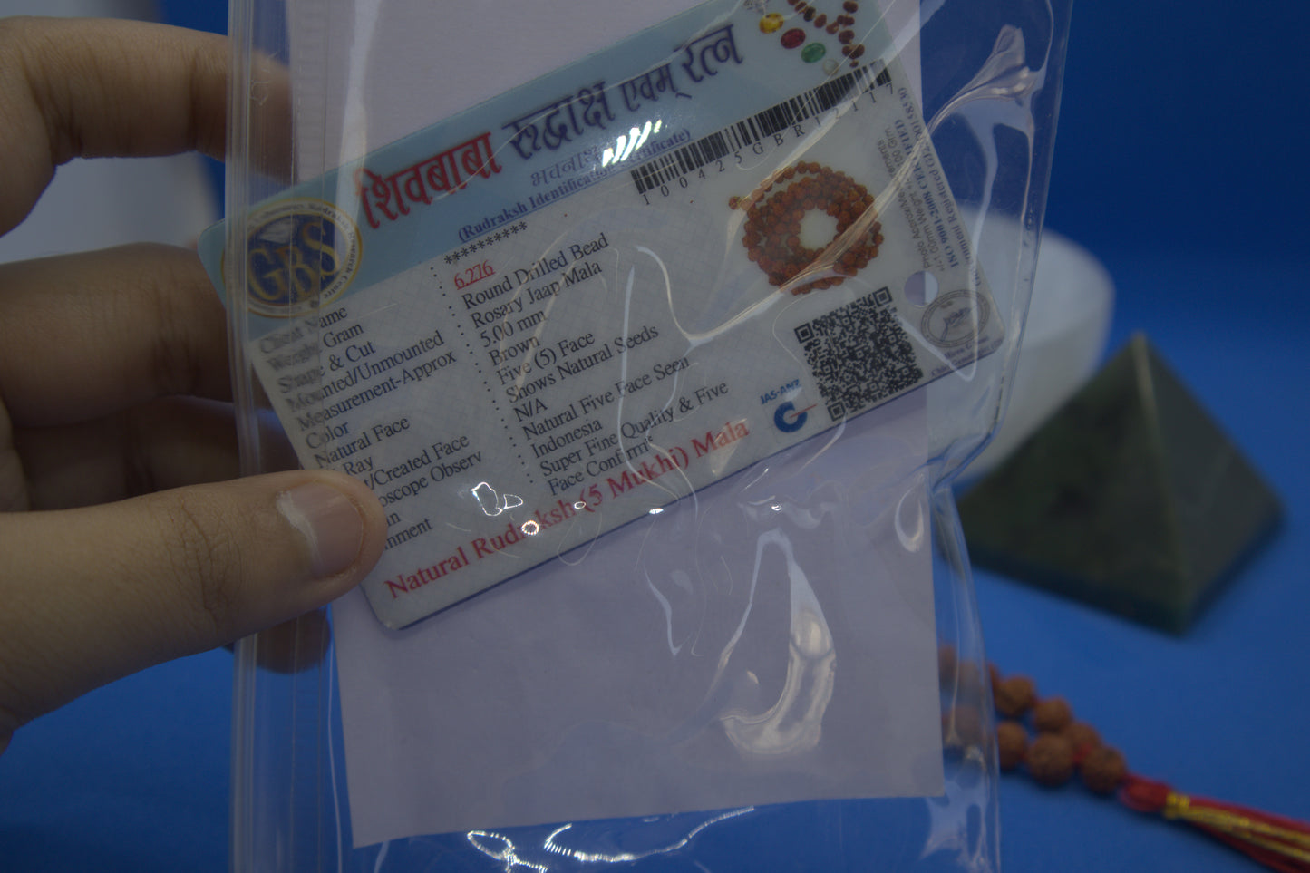 5 मुखी रुद्राक्ष माला (5मिमी मोती)