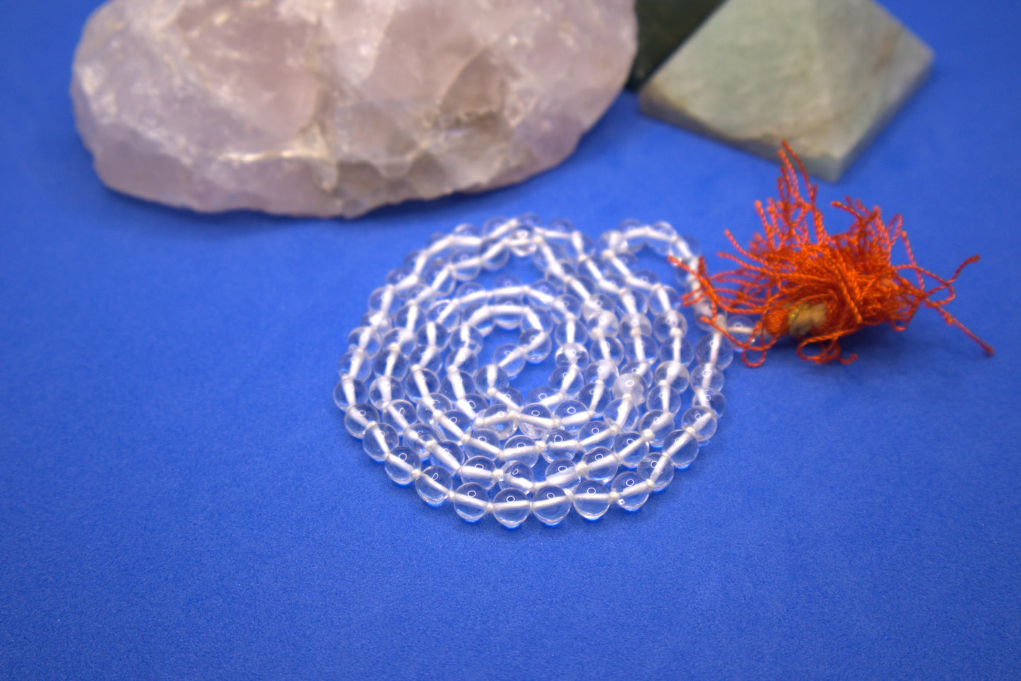 Natural Clear Quartz Mala