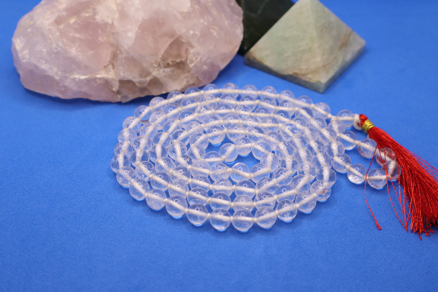 Natural Clear Quartz Mala