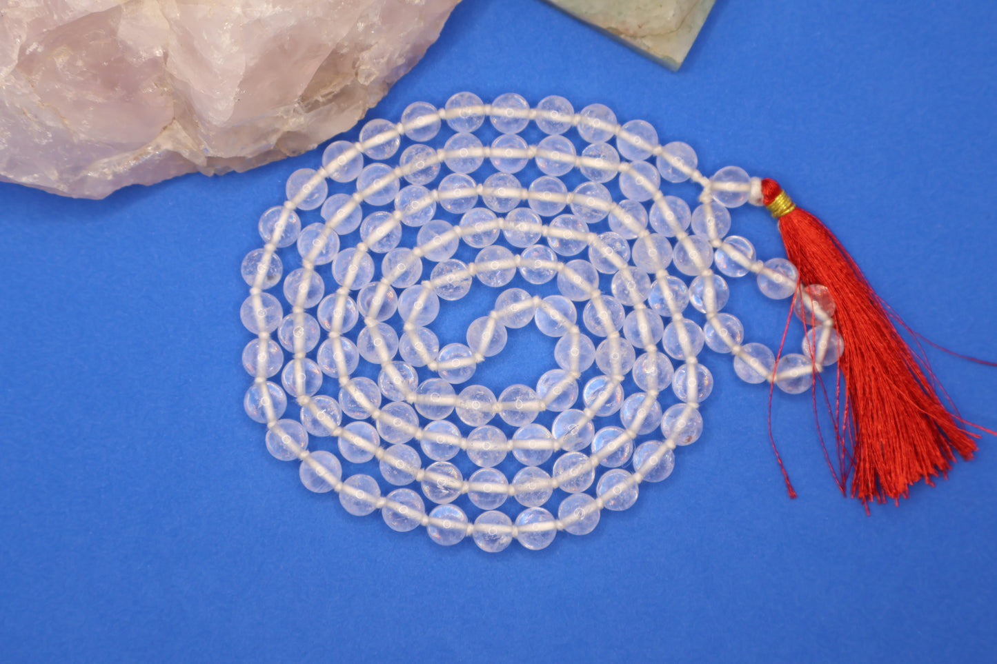 Natural Clear Quartz Mala