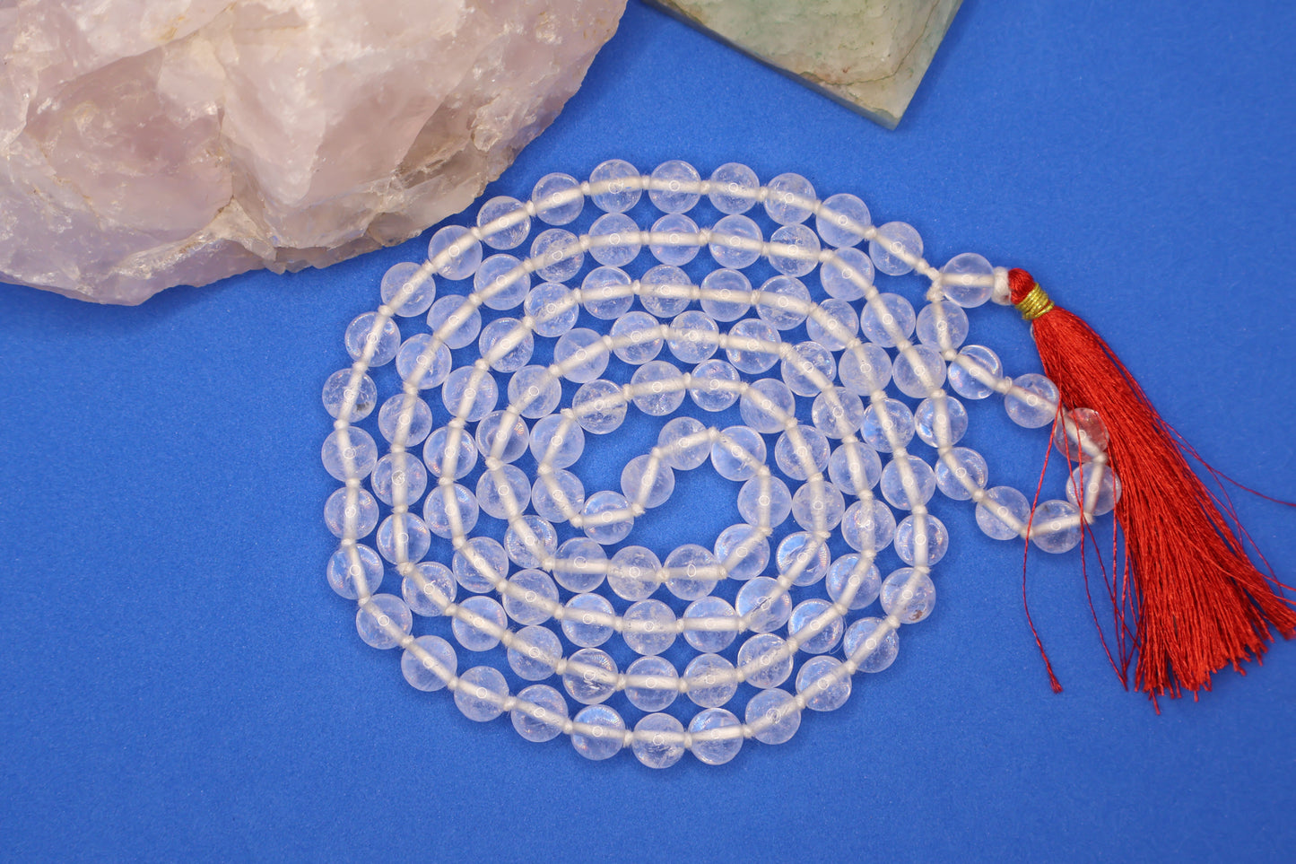 Natural Clear Quartz Mala