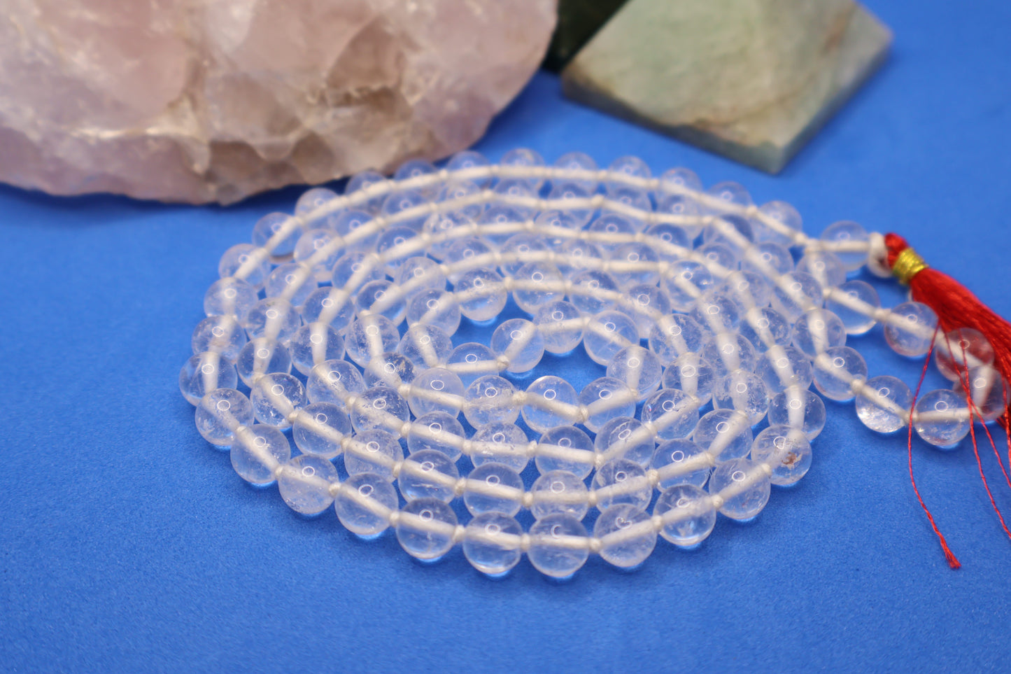 Natural Clear Quartz Mala