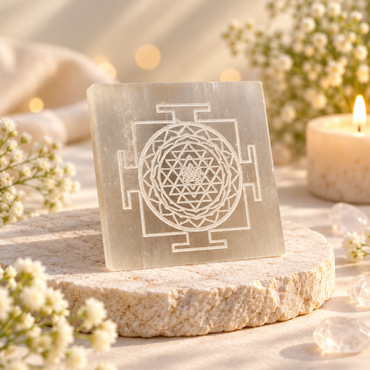 Shrim Crystal Charging Plate – Sacred Energy Charging & Cleansing Plate