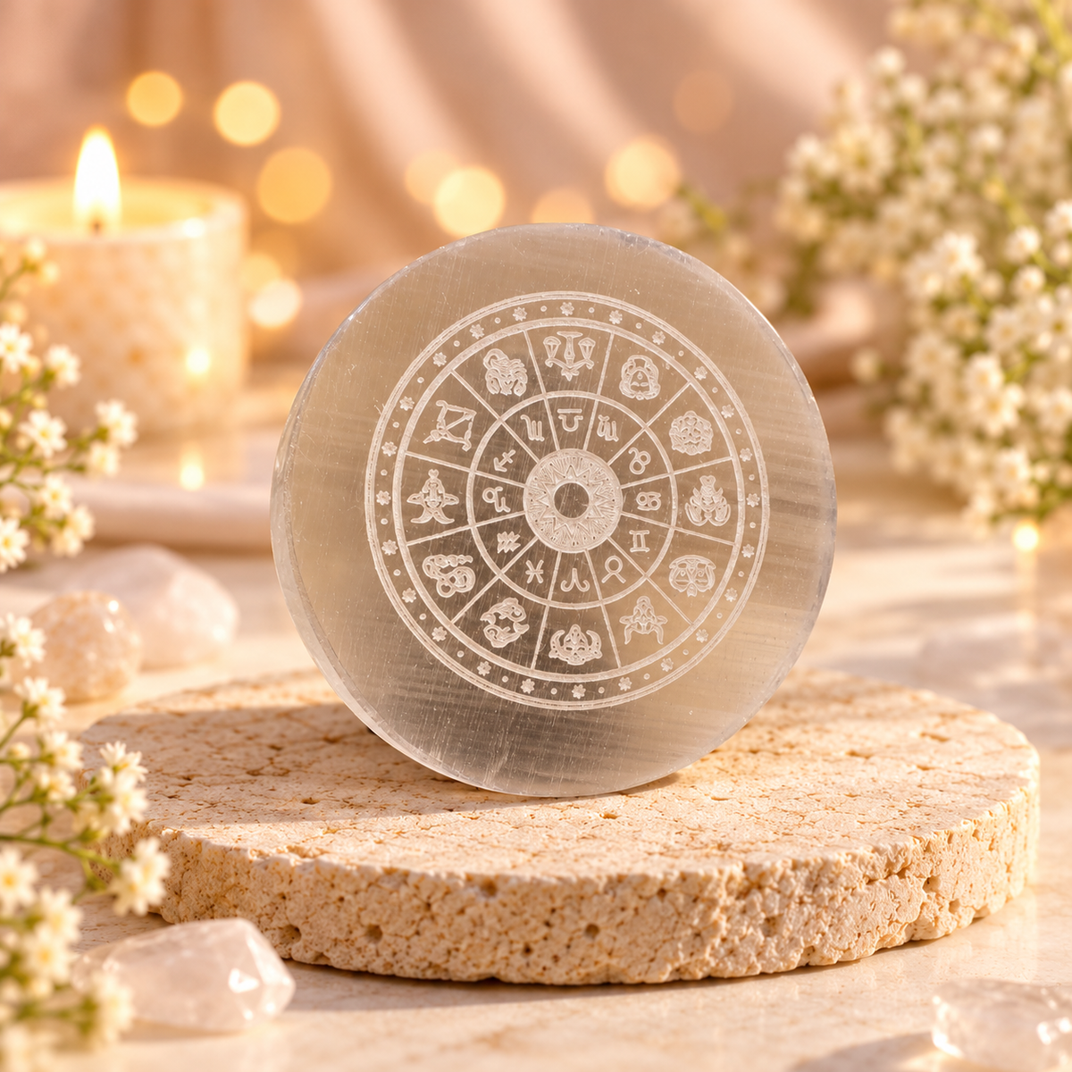 Shrim Crystal Charging Plate – Sacred Energy Charging & Cleansing Plate